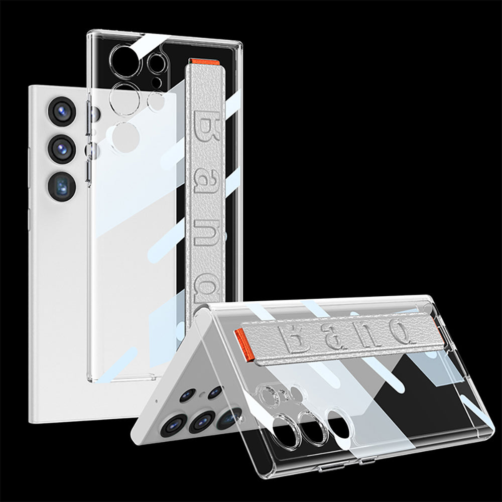GKK pro Samsung Galaxy S23 Ultra 5G TPU pouzdro na telefon PC odolný proti nárazu a s elastickým páskem GKK pro Samsung Galaxy S23 Ultra 5G TPU pouzdro na telefon PC odolný proti nárazu a s elastickým páskem